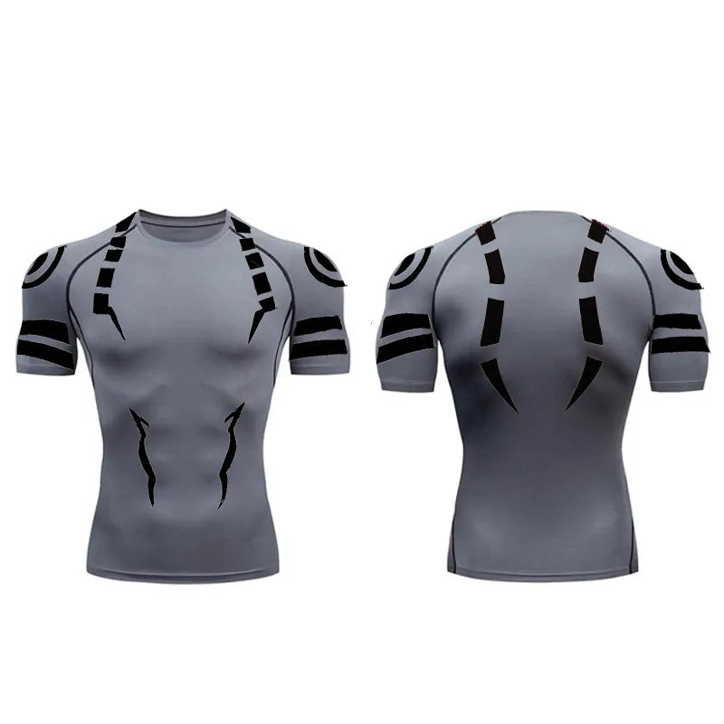 Jujutsu Kaisen Sukuna Short Sleeve Compression Rashguard