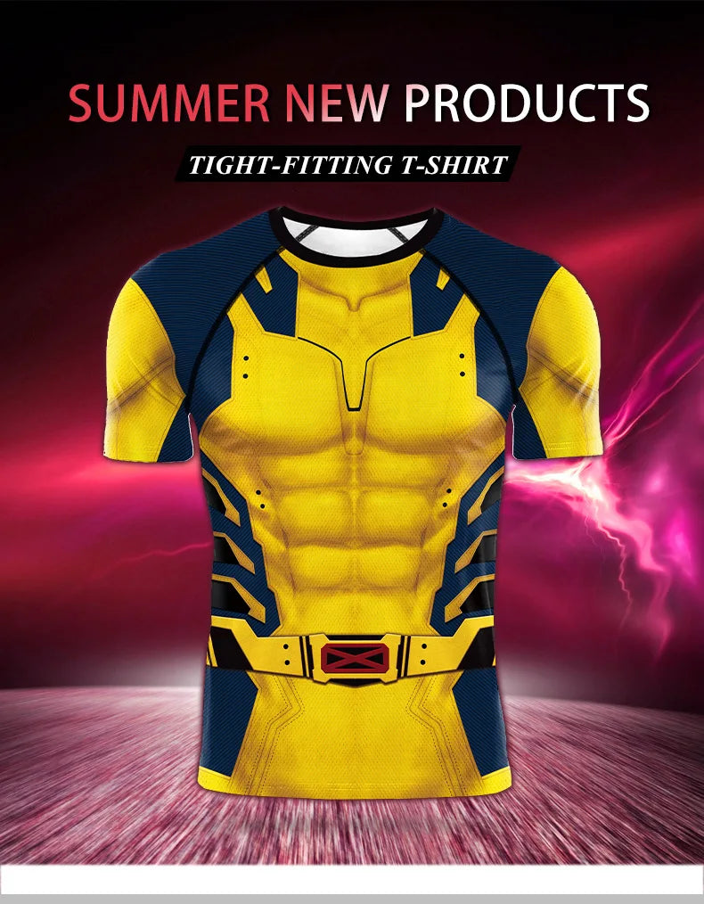 Wolverine Logan Short Sleeve Compression Rashguard Wolverine Logan Short Sleeve Compression Rashguard