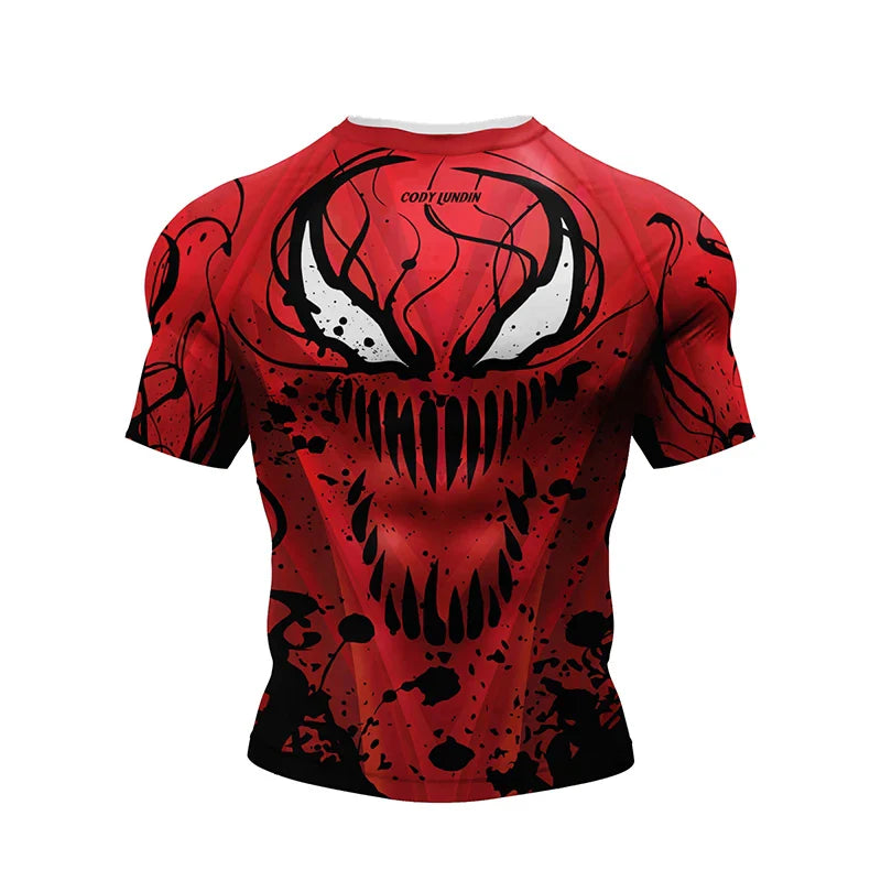 'Total Carnage' Spider-Man Short Sleeve Compression Rashguard