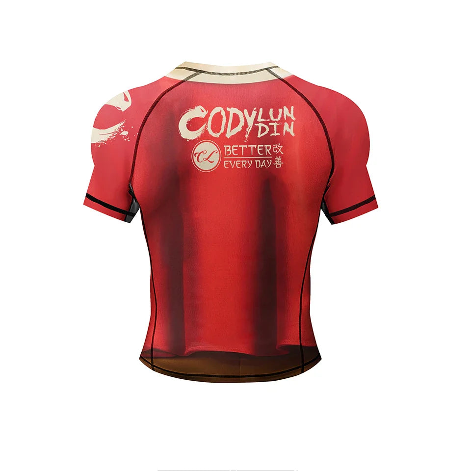 Luffy Pirate King One Piece Short Sleeve Compression Rashguard