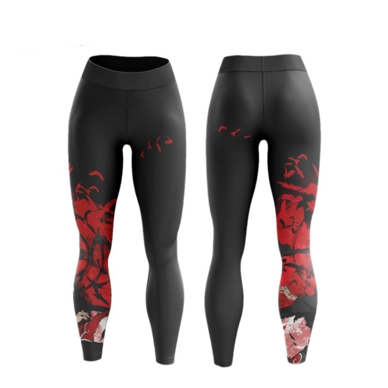 Naruto Akatsuki Itachi Womens Leggings Yoga Pants