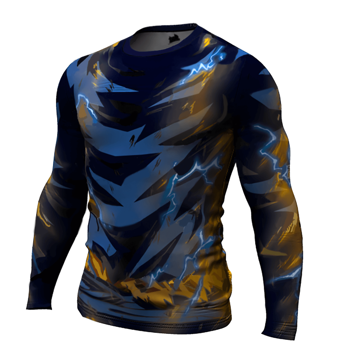 Dragon Ball Z BJJ Rash Guard Compression Battle Damaged Super Saiyan 2 Goku Premium Long Sleeve Rashguard