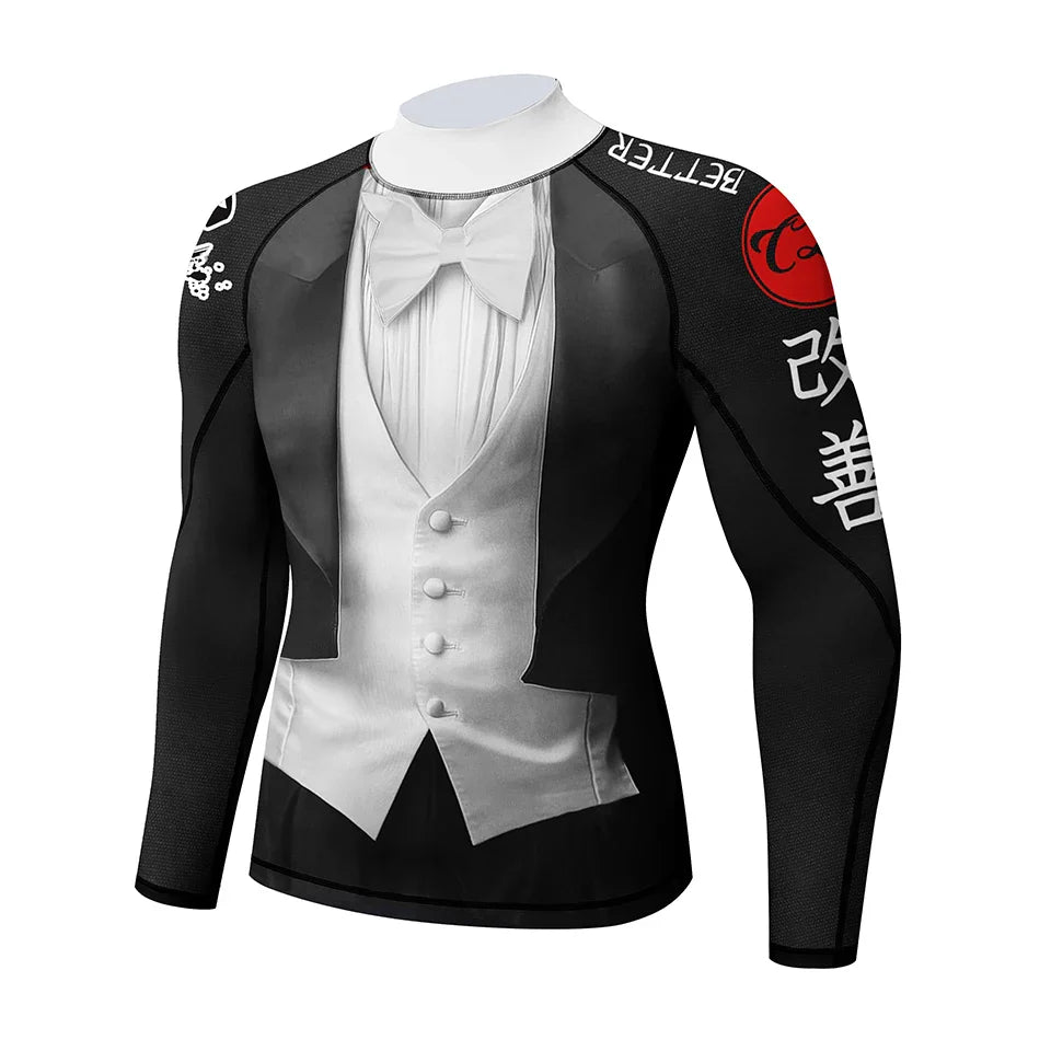 Rashuard Long Sleeve Compression Elite Tuxedo Rashuard Long Sleeve Compression Elite Tuxedo