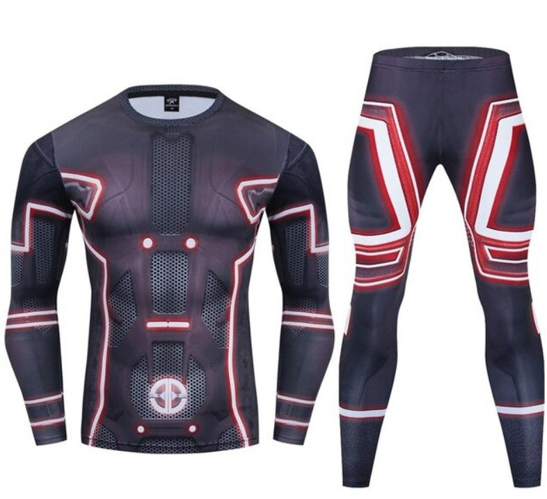 Clu Finish the Game Tron Legacy Compression Premium Long Sleeve Rashguard Set