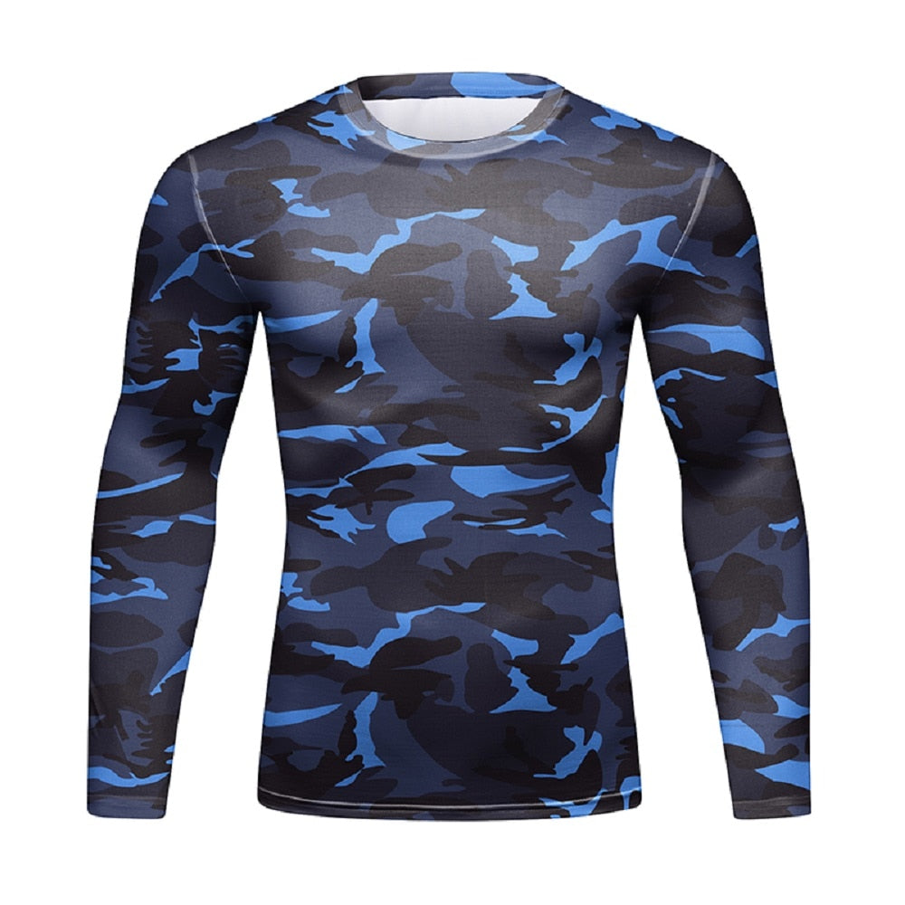 Men's Winter Elite Camouflage Long Sleeve Compression Rashguard