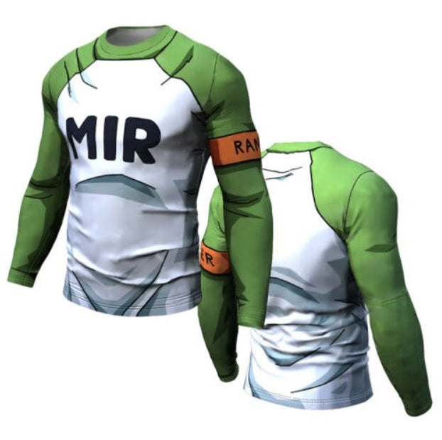 Dragon Ball Z BJJ Rash Guard Compression Android Redemption 17 Long Sleeve Rashguard
