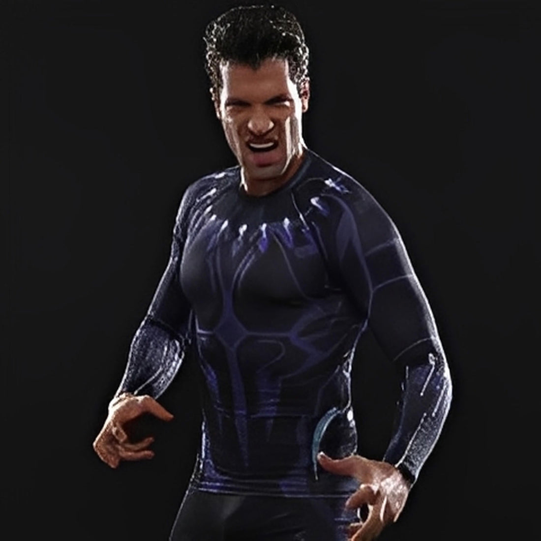 Black Panther Civil War Compression Long Sleeve Rashguard Civil War Black Panther Compression Long Sleeve Rashguard