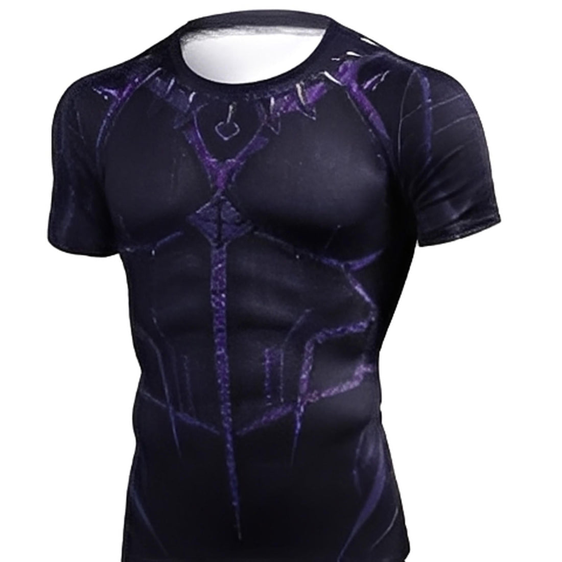 Black Panther King T'Challa Compression Short Sleeve Rashguard