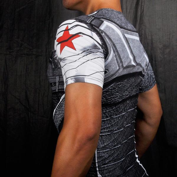 Buck "Winter Soldier" Compression Short Sleeve Rashguard-RashGuardStore