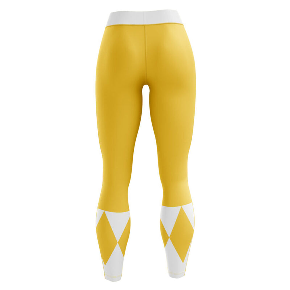 Yellow Ranger Power Rangers Compression Leggings Spats