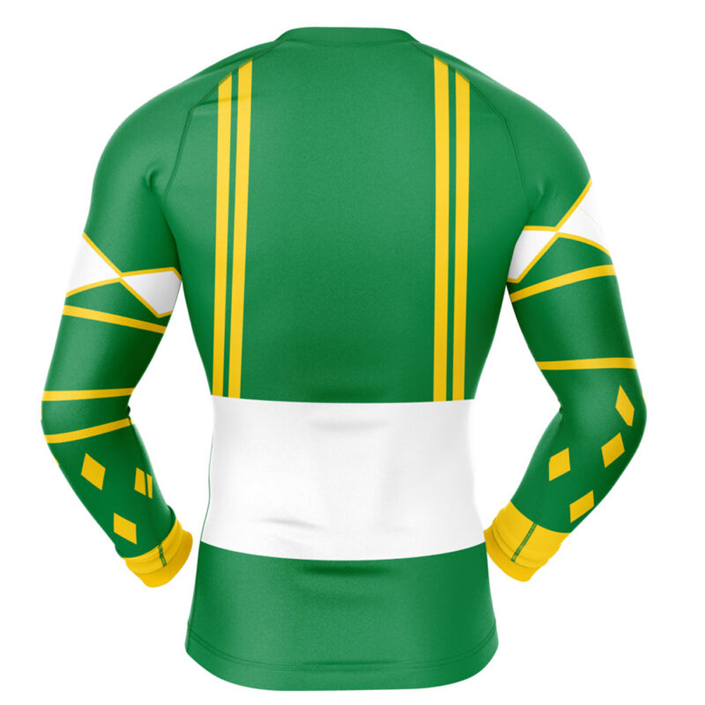 Power Rangers Green Ranger Dragon Ninjetti Kids Long Sleeve Compression Rashguard