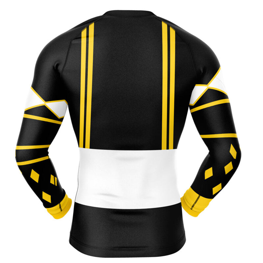 Kids Power Rangers Black Ranger Ninjetti Frog Long Sleeve Compression Rashguard
