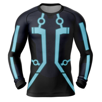 Tron Legacy Finish The Game Long Sleeve Compression Rashguard Long Sleeve Compression Rashguard Finish The Game Tron