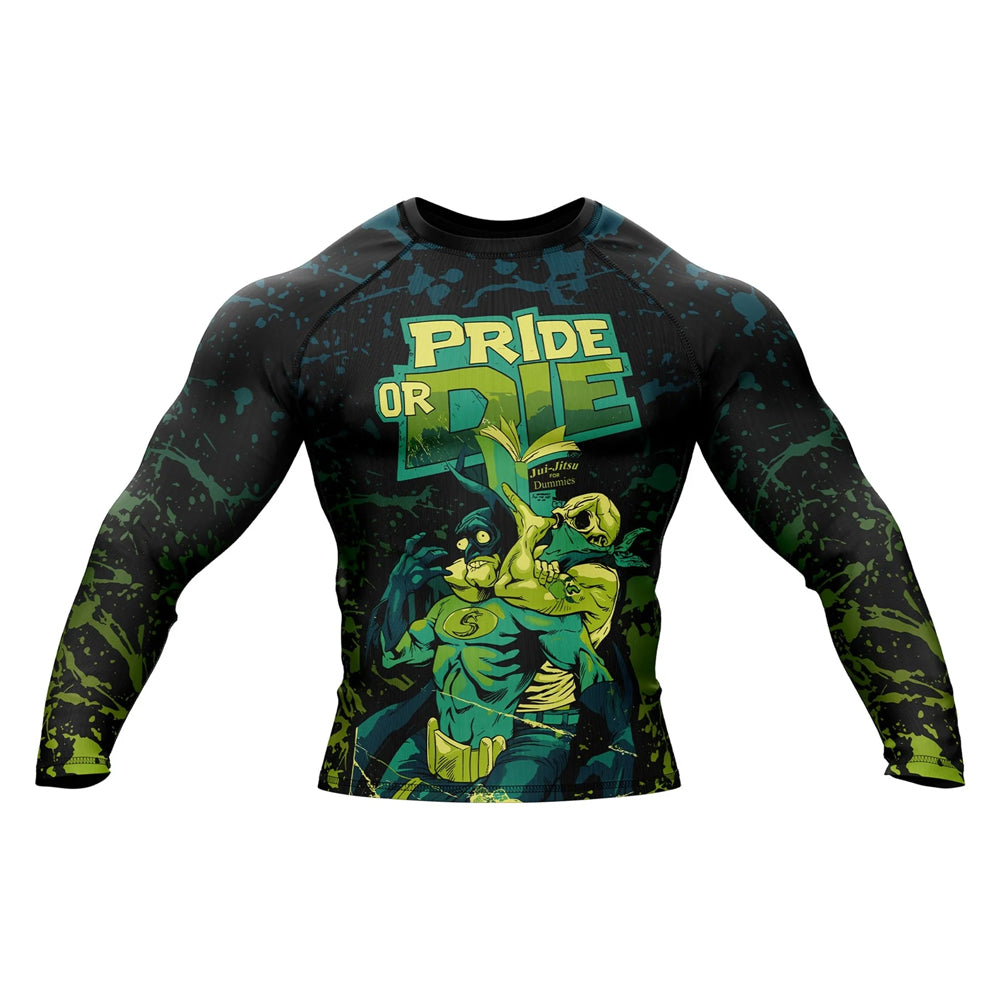 Pride Or Die Brazilian Jiu JIitsu Long Sleeve Compression Rashguard