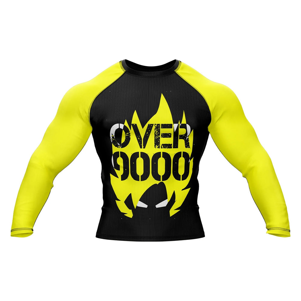 Dragon Ball Z Over 9000 Long Sleeve Compression Rashguard