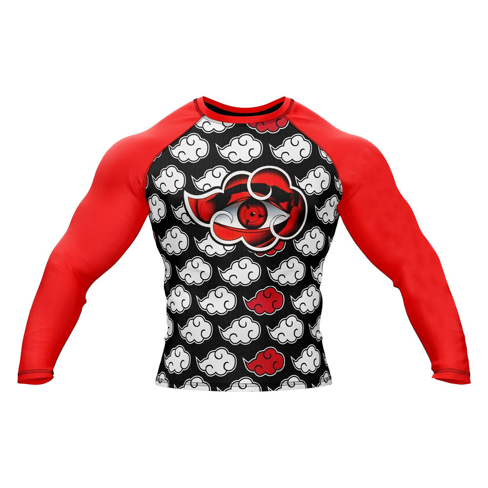 Naruto Akatsuki Cloud Eye Long Sleeve Compression Rashguard