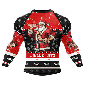 Long Sleeve Rashguard Compression Christmas Jingle Jitsu