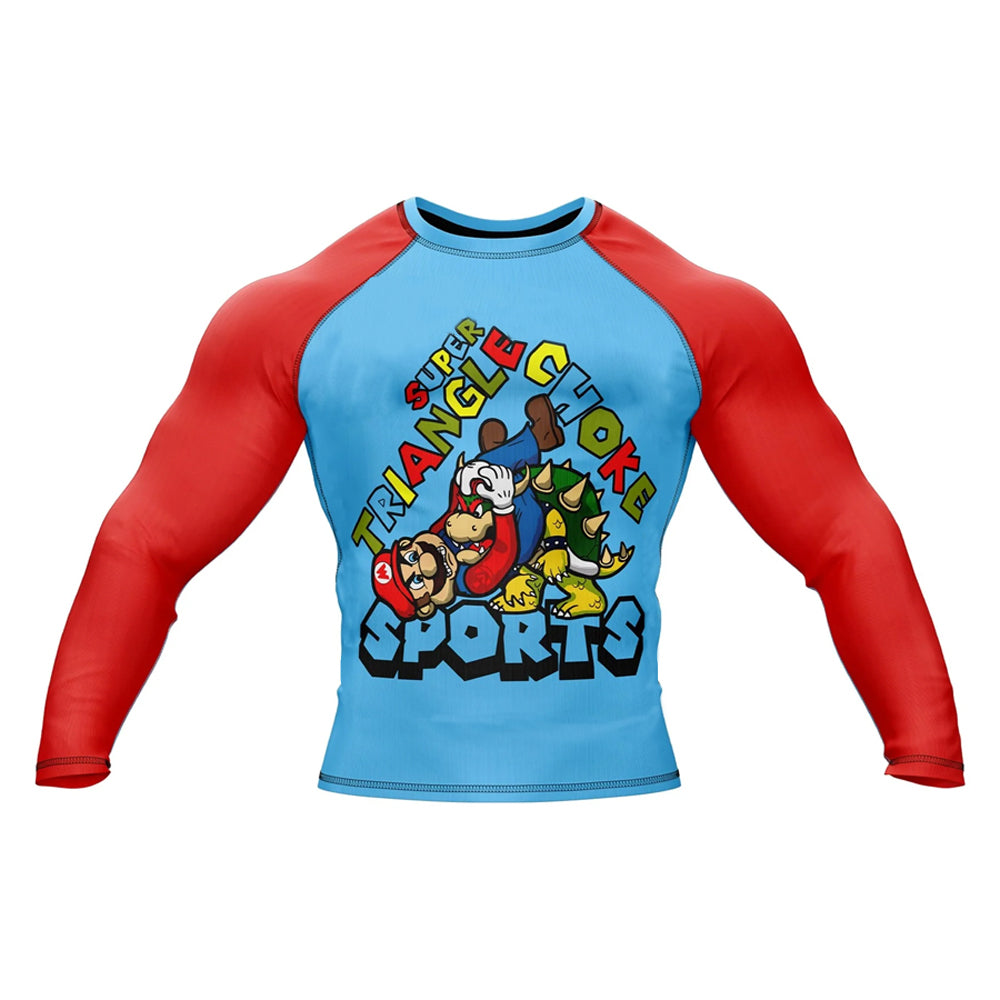 Long Sleeve Rashguard Compression Super Mario Super Triangle Choke