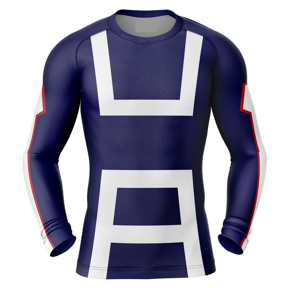 BJJ Rash Guard UA Uniform My Hero Academia Long Sleeve Compression Rashguard