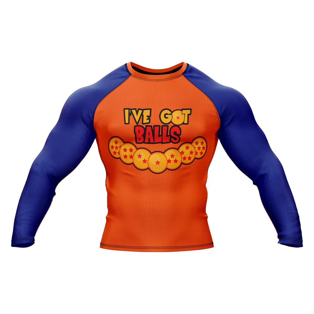 Dragon Ball Z Got Balls Long Sleeve Compression Rashguard Dragon Ball Z Got Balls Long Sleeve Compression Rashguard