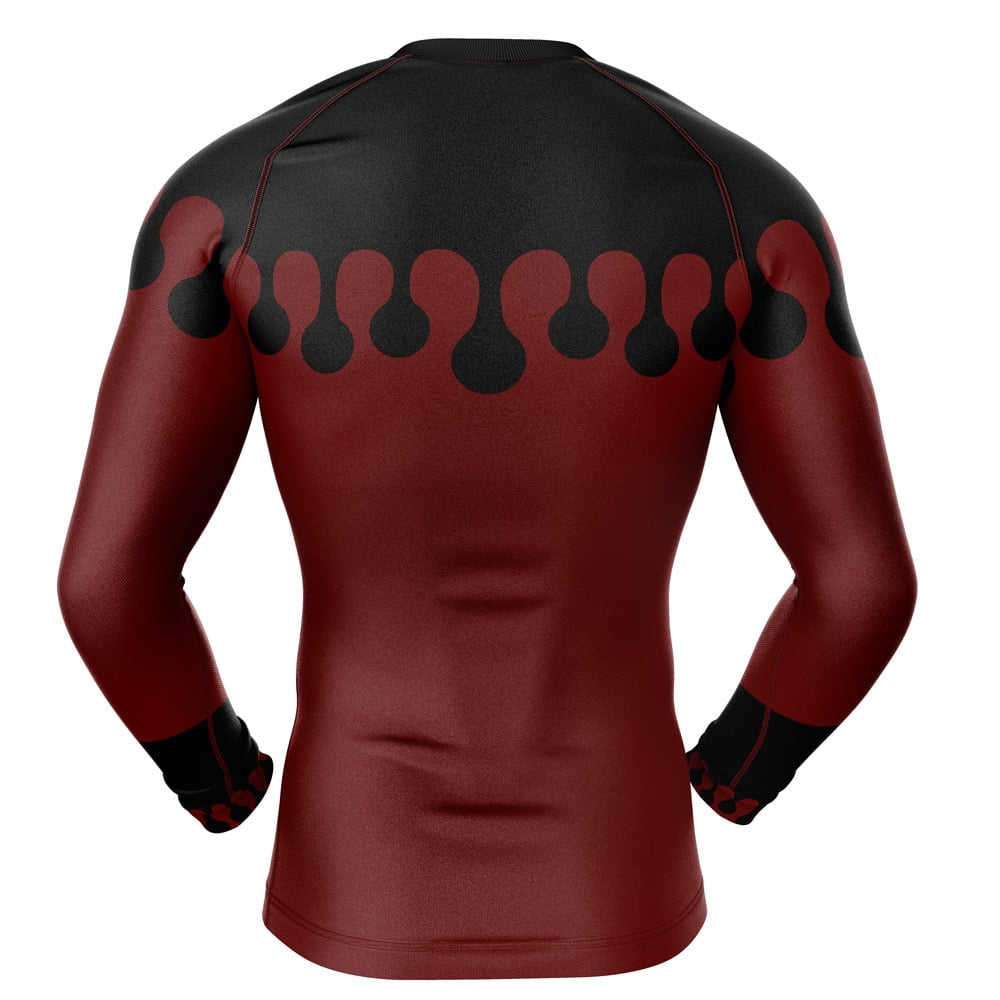 Long Sleeve Compression Rashguard Demon Slayer Doma Print