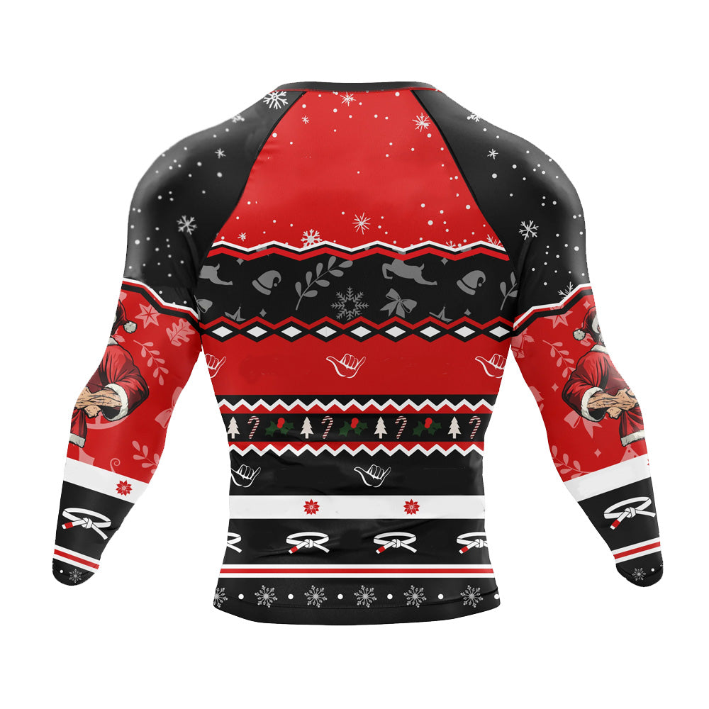 Long Sleeve Rashguard Compression Christmas Jingle Jitsu