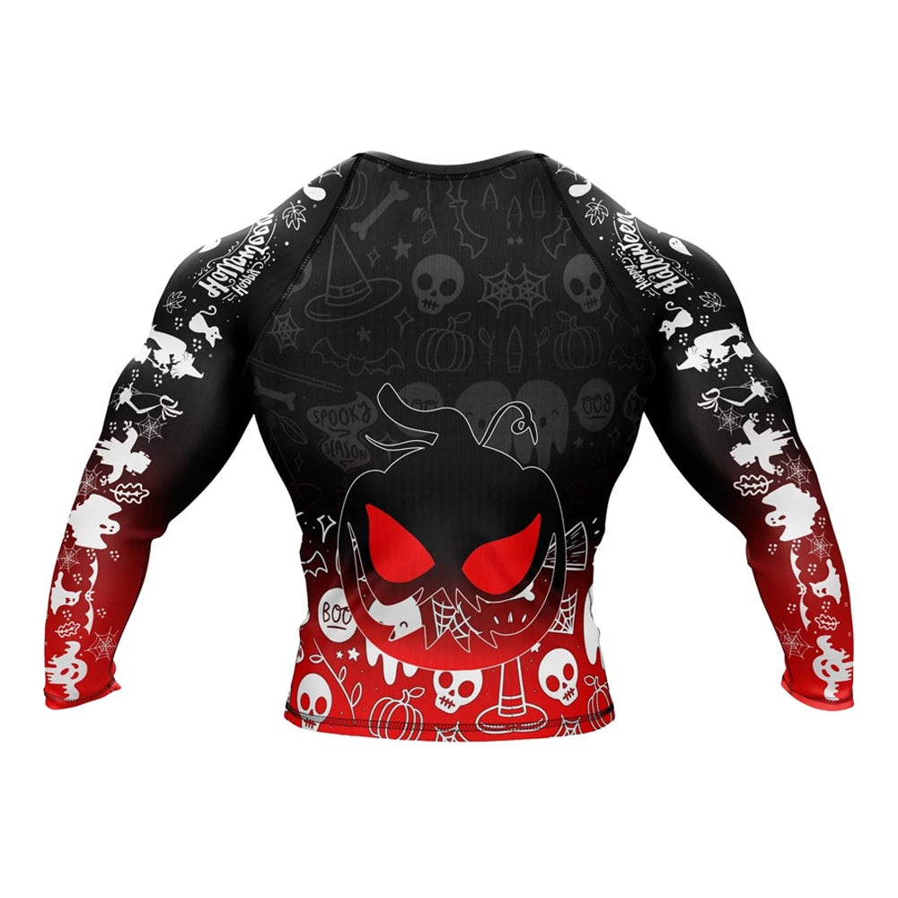 Halloween Skull O'Lantern Compression Rashguard