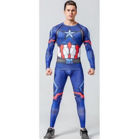 Captain America Compression Set-RashGuardStore