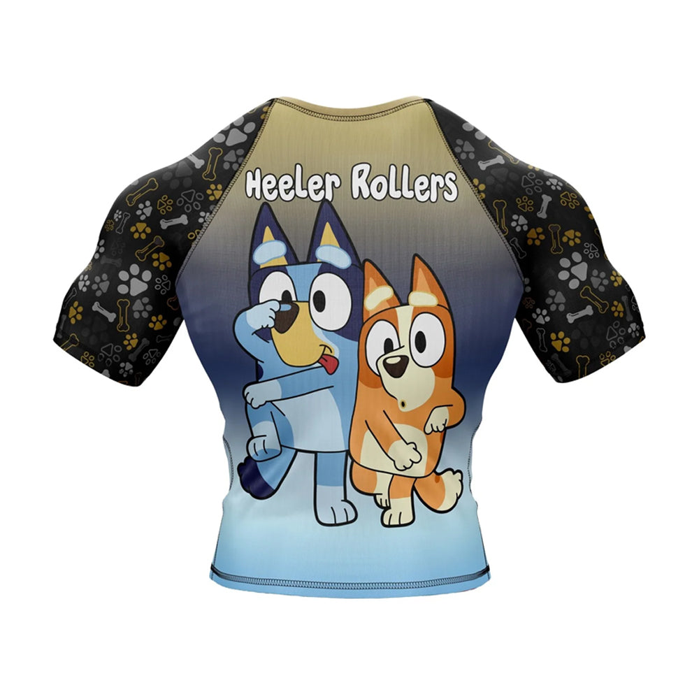 Bluey Kids Jiu Jitsu Mode Short Sleeve Compression Rashguard