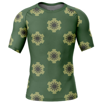 Zoro Wano Print Kids One Piece Short Sleeve Compression Rashguard