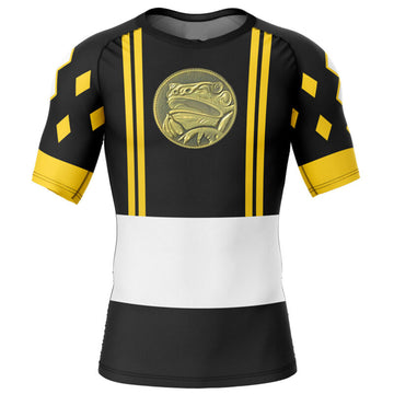 Power Rangers Black Ranger Ninjetti Frog Short Sleeve Compression Rashguard