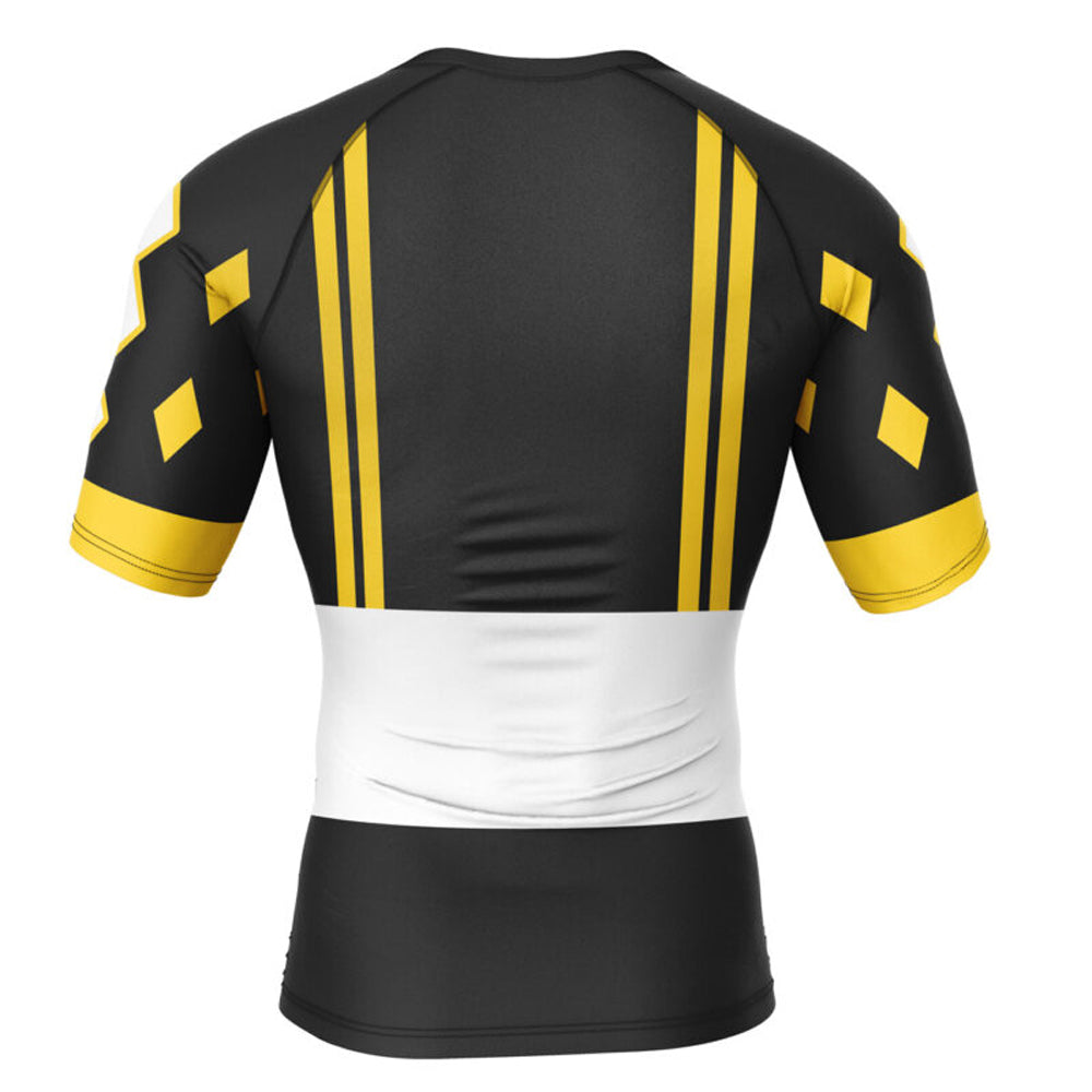 Power Rangers Black Ranger Ninjetti Frog Short Sleeve Compression Rashguard