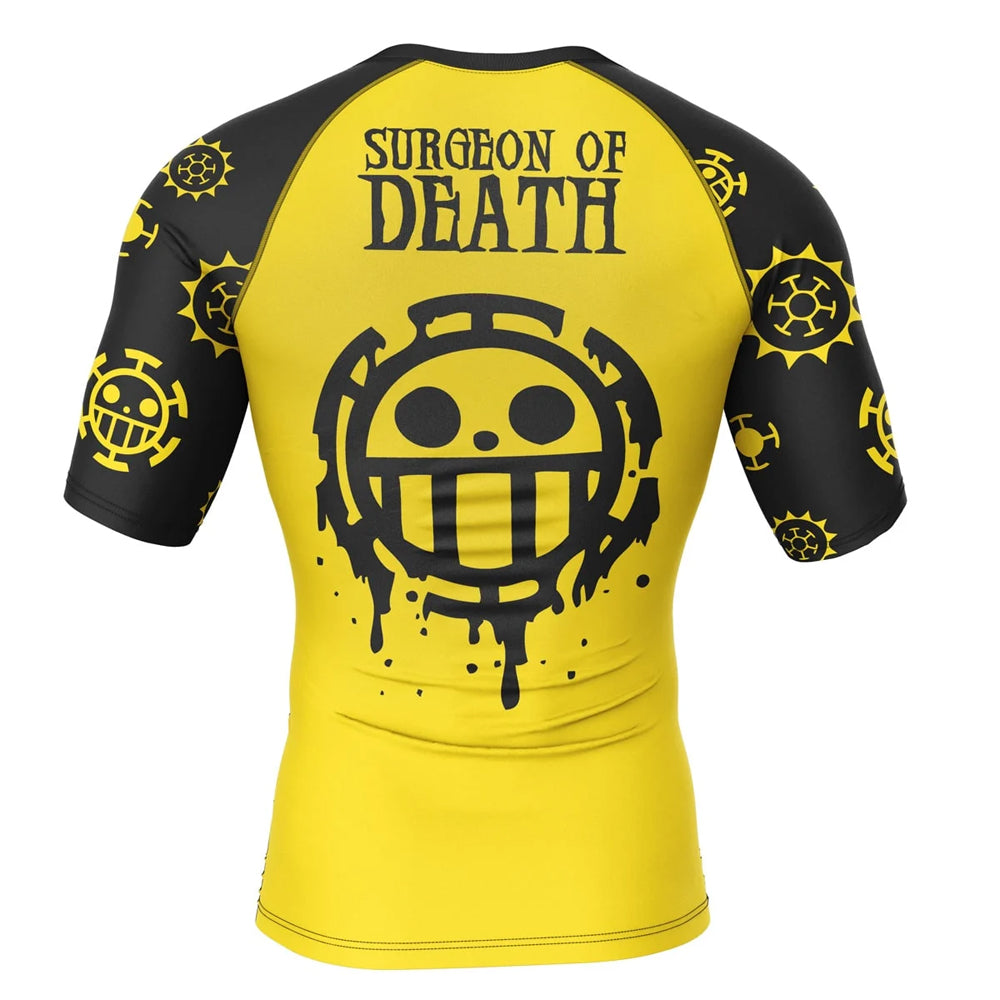 Kids One Piece Trafalgar Surgeon Of Death Short Sleeve Compression Rashguard