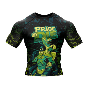 Pride Or Die Brazilian Jiu JIitsu Short Sleeve Compression Rashguard