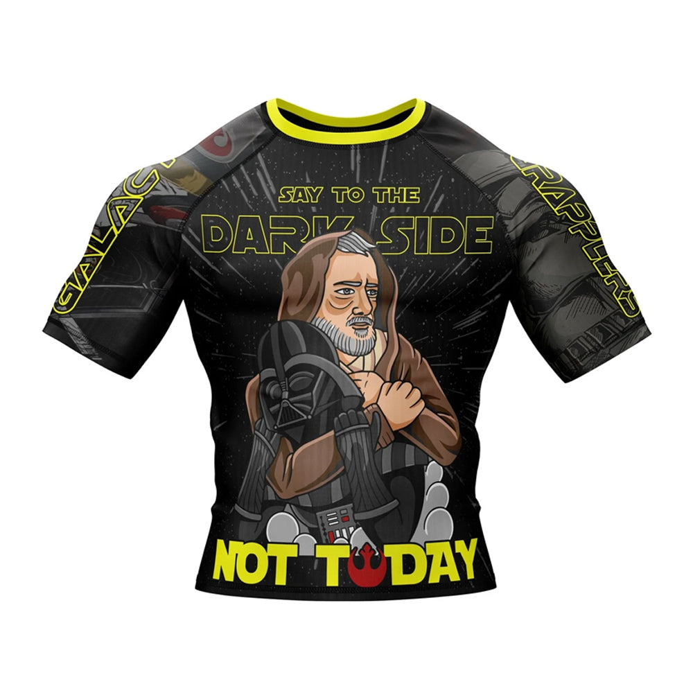 Not Today Dark Side Star Wars Short Sleeve Compression Rashguard