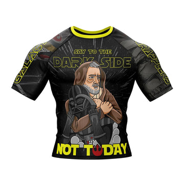 Not Today Dark Side Star Wars Short Sleeve Compression Rashguard