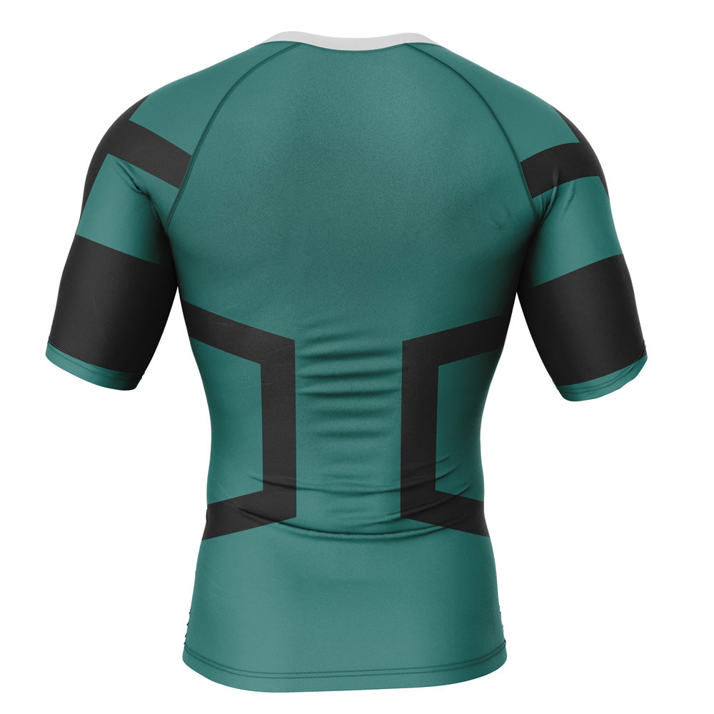 Kids My Hero Academia Deku Short Sleeve Compression Rashguard
