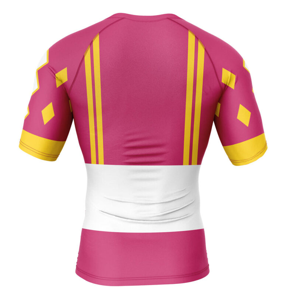 Pink Ranger Power Rangers Crane Ninjetti Short Sleeve Compression Rashguard