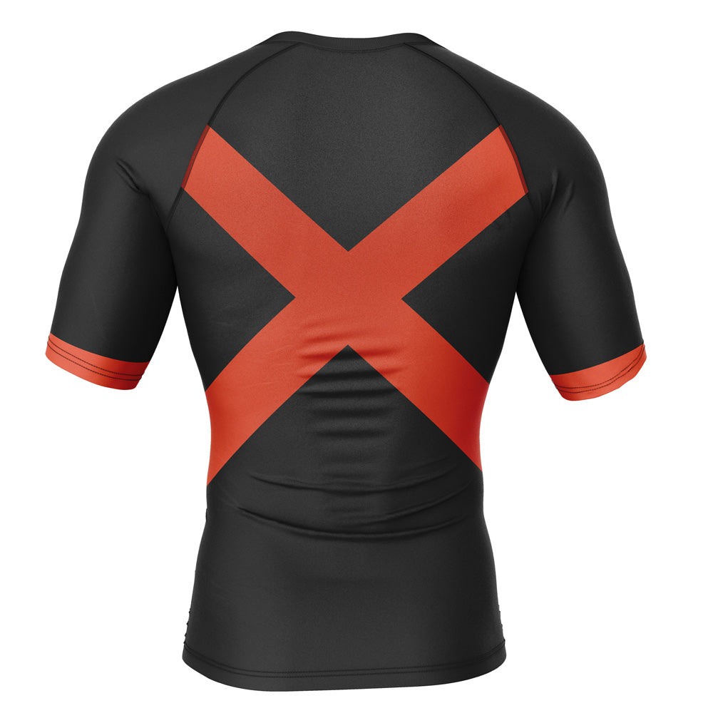 Bakugo Kids My Hero Academia Short Sleeve Compression Rashguard