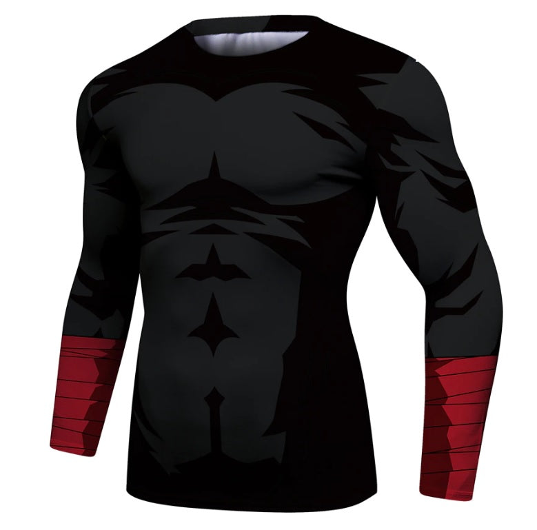 Naruto BJJ Rash Guard Rock Lee Dark Elite Long Sleeve Compression Rash Guard Set