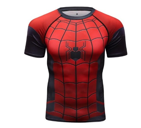 Far From Home Spider Man Compression Elite Short Sleeve Rashguard