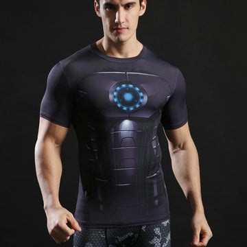 Iron Man 3 "Mark Xviii" Compression Rash Guard-RashGuardStore