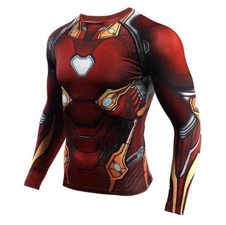 Iron Man "Nano Tech" Infinity War Compression Long Sleeve Rash Guard-RashGuardStore