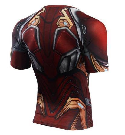 Iron Man "Nano Tech" Infinity War Compression Short Sleeve Rash Guard-RashGuardStore