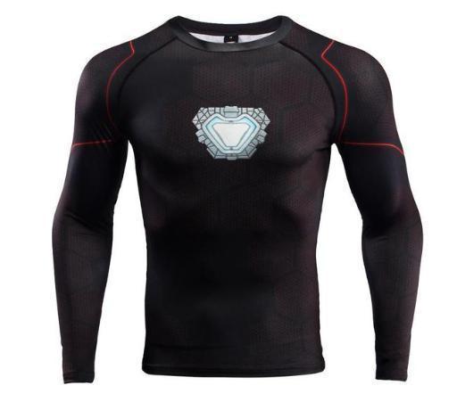 Iron Man 'Tony Stark' Infinity War Long Sleeve Undersuit Compression Rash Guard-RashGuardStore