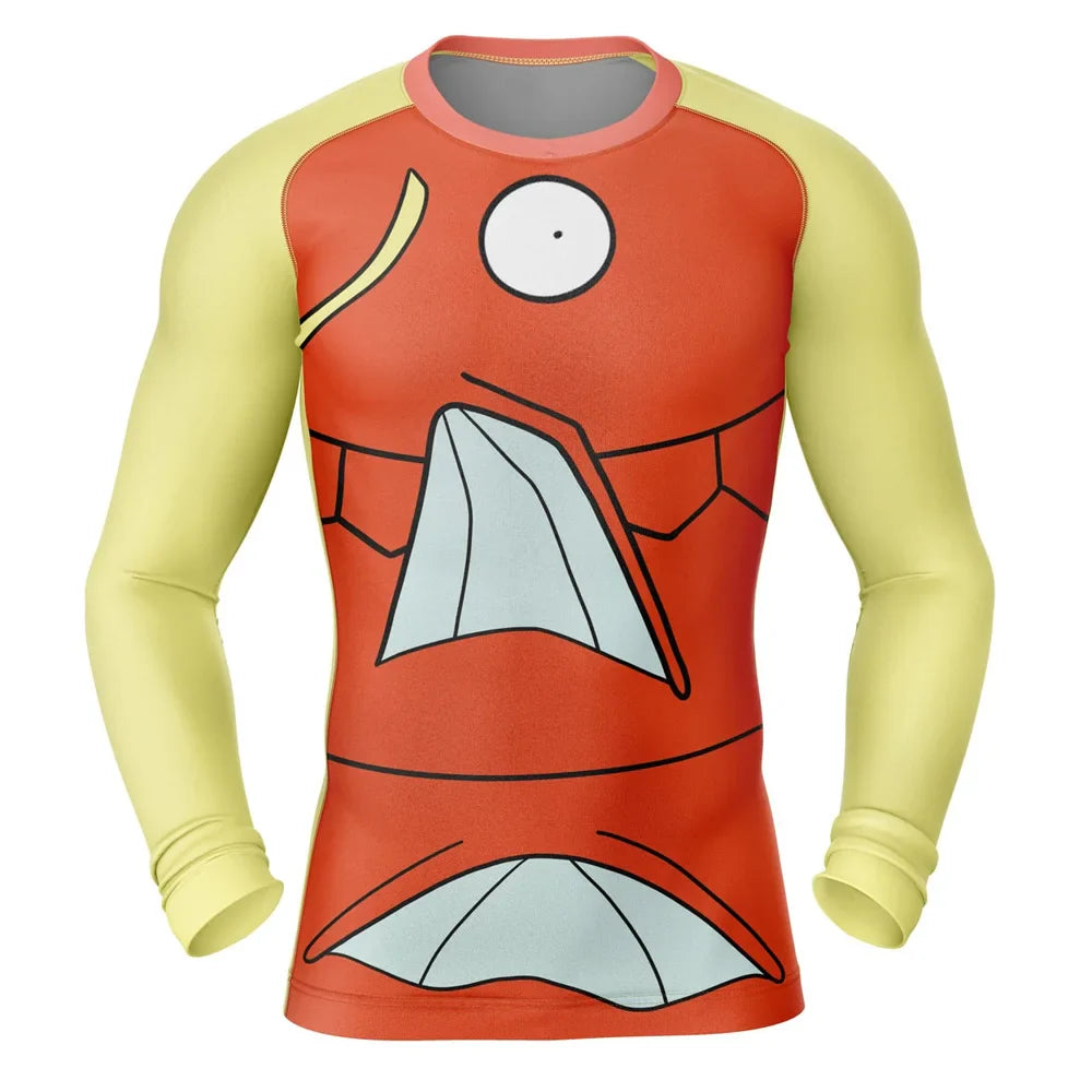 Magikarp Face Kids Pokemon Long Sleeve Compression Rashguard