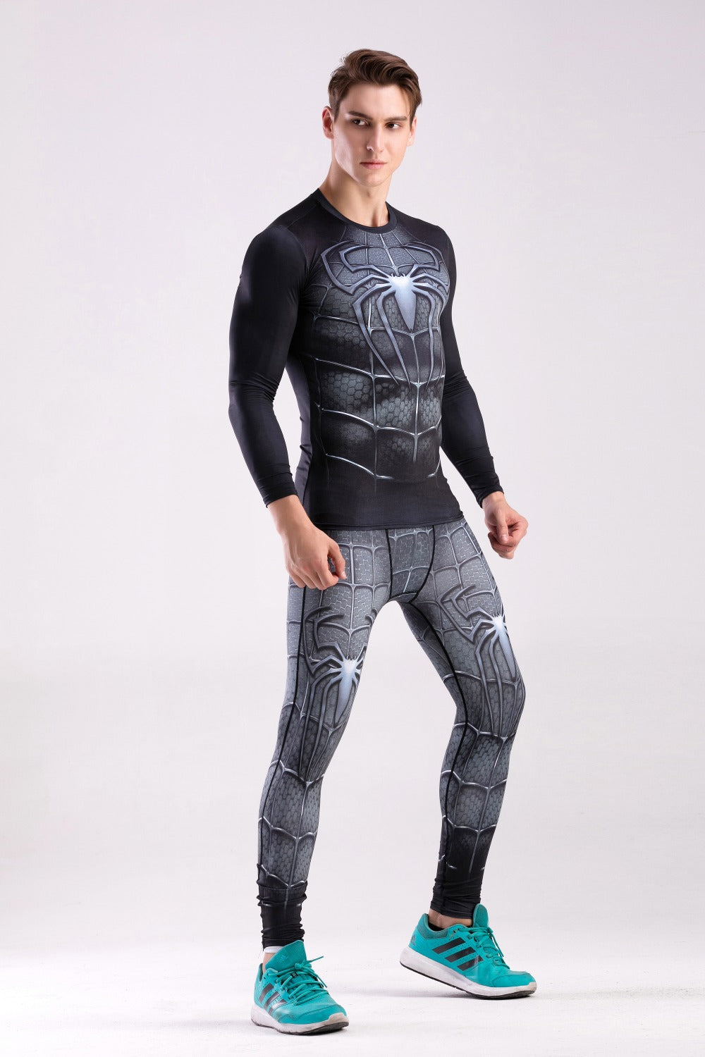 Men's Spider Man 3.0 Rashguard Set Elite Compression Long Sleeve