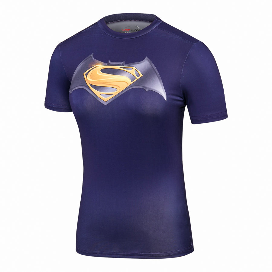 'Batman v. Superman' Women's Compression Short Sleeve Rashguard