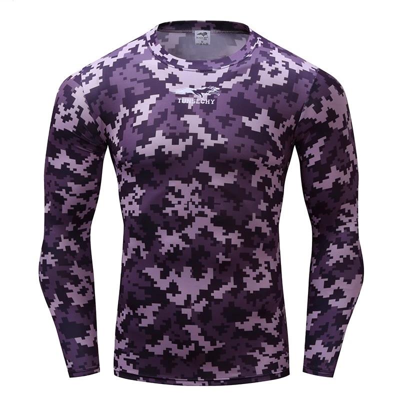 Urban Digital Camo Camouflage Compression Long Sleeve Rashguard
