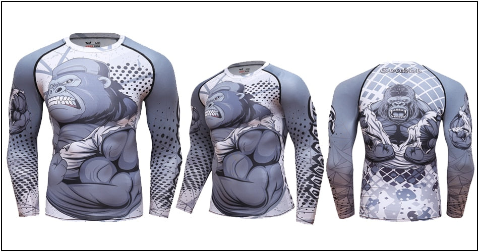 Gorilla Compression Get Pumped Elite Long Sleeve Rashguard Get Pumped Gorilla Compression Long Sleeve Elite Rashguard